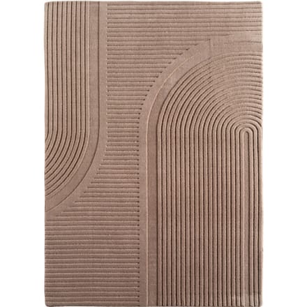 Japandi Vloerkleed Pompei - Hoogpolig - Scandinavisch Design - 3D-Effect - Beige- 80x150 CM