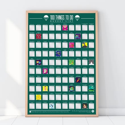 Gift Republic Bucketlist Scratch Poster - 100 activiteiten