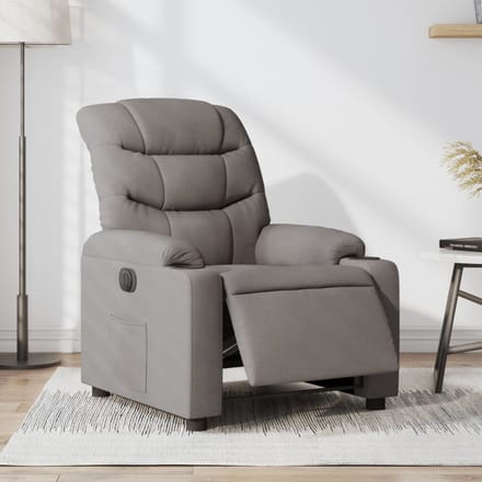 vidaXL - Fauteuil - verstelbaar - elektrisch - stof - taupe