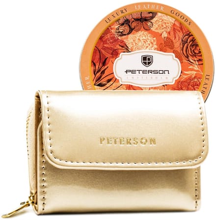 Peterson - Gouden Gelakte Portemonnee - RFID Blocking - Stijlvol Cadeau