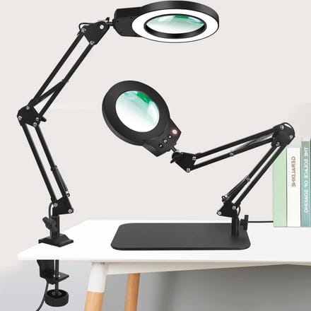 QPFO® Vergrootglas met licht en standaard - 2-in-1 LED vergrootlamp - 100x vergroting