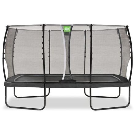EXIT Allure Classic Trampoline 244x427cm - Op Poten - Rechthoekig - Trampoline Buiten - Voor Kinderen - Zwart