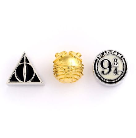 The Carat Shop - Harry Potter - Set met Bedels: Deadly Hallows - Golden Snitch - Platform 9 ¾
