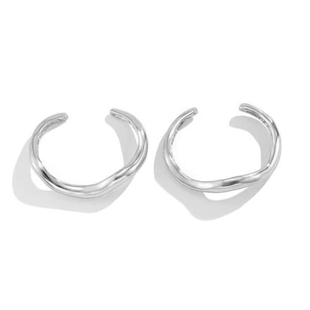 Curve Bangle - Zilverkleurig | Set van 2 stuks | Fashion Favorite