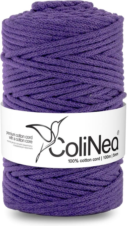 ColiNea - Touw - katoenen - koord - Katoenkoord - macramé - 5 mm x 100 m - paars
