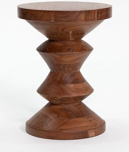 Sissy-Boy - Houten bijzettafel chess - Unieke vorm - Donker hout