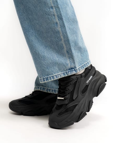 Dames Sneakers Steve Madden Posssession-e Black Zwart - Maat 39