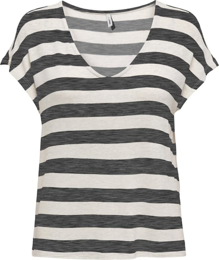 ONLY - ONLLIRA LIFE S/S V-NECK TOP JRS NOOS - Dames - Blouses