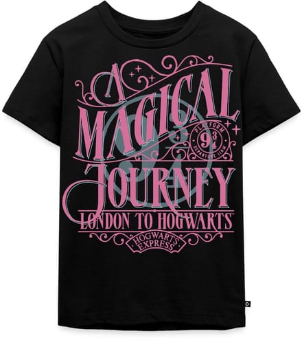 Harry Potter Perron 9 ¾ Ontwerp In Roze & Blauw Premium T Shirt Kinderen