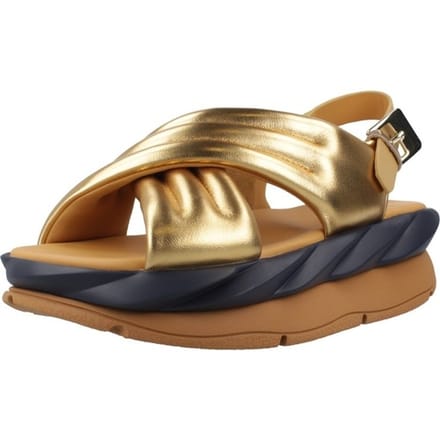 4CCCC dames sandaal Mellow Mana metallic leder goud