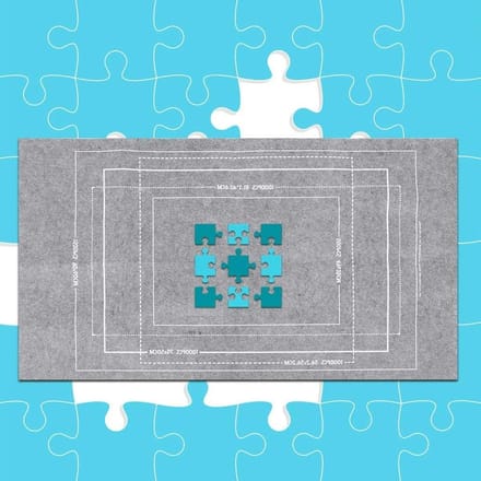 Puzzelmat Vilt - Puzzel Opbergmat - Puzzels Bewaren - Rolbaar Ontwerp - 1500 Stukjes - Grijs