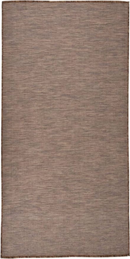 vidaXL - Buitenkleed - platgeweven - 100x200 - cm - bruin