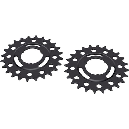 2 pièces Roue libre à pignon fixe Acier au carbone Pignon à 24 dents avec trou Haute dureté pour vélo à pignon fixe black