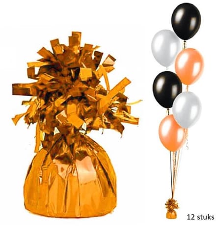 12 STUKS Ballon gewicht koper - oranje.