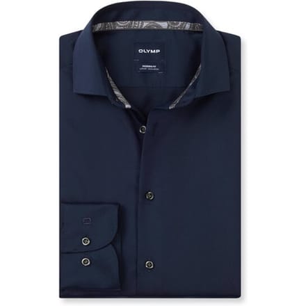 OLYMP Luxor Overhemd, Modern Fit, Royal Kent, Kobaltblauw