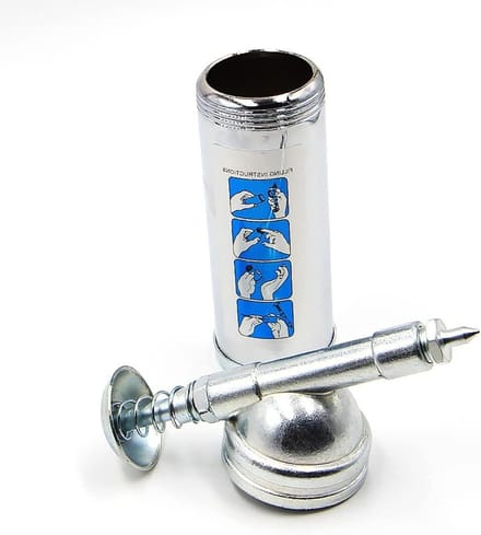 Compact vetspuit - Mini smeerapparaat - Machine onderhoud - Aluminium constructie - 80CC - Zilver