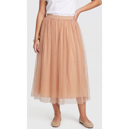 ARKET Jolivia Tulle Skirt Beige Maat: 36 | Midi Rokken Outlet | Dames | Beige