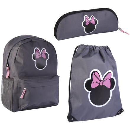 Minnie Mouse tassenset; rugzak, gymtas en etui