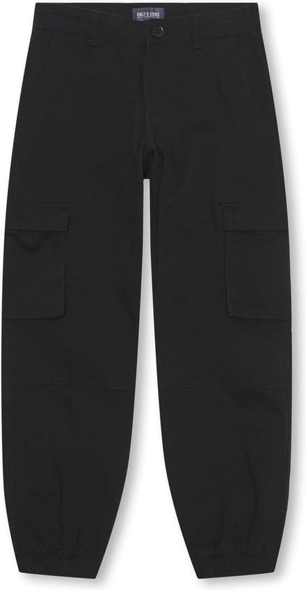 ONLY & SONS JUNIOR OSJCAM STAGE CARGO CUFF LIFE NOOS Jongens Broeken - Black
