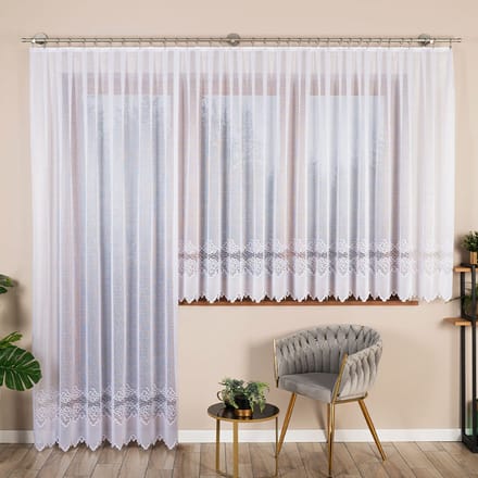 Markizeta Modesta - Jacquard Gordijn - 200x250 cm - Wit