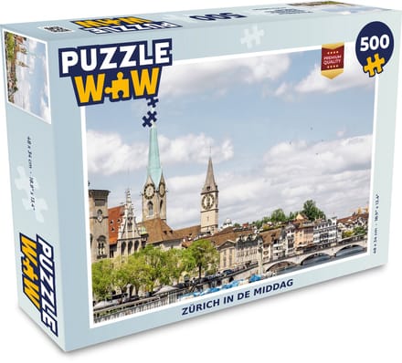 Puzzel Zürich in de middag - Legpuzzel - Puzzel 500 stukjes