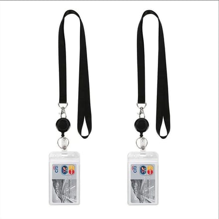 Verticale waterdichte ID-kaarthouder of horizontale waterdichte ID-kaarthouder lanyard easy-pull gesp black