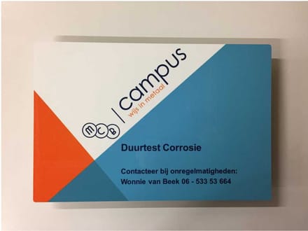 Aluminium naambord 20 x 15 cm