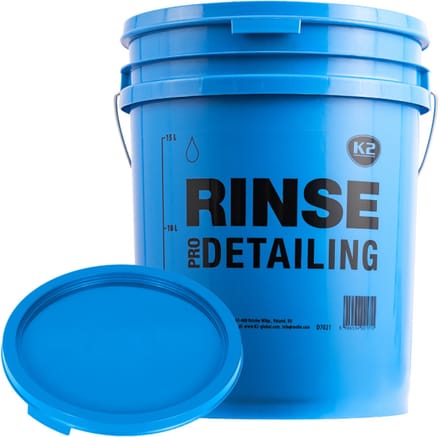 K2 RINSE Serie - Detailing Emmer - 20L - Blauw - HDPE Materiaal