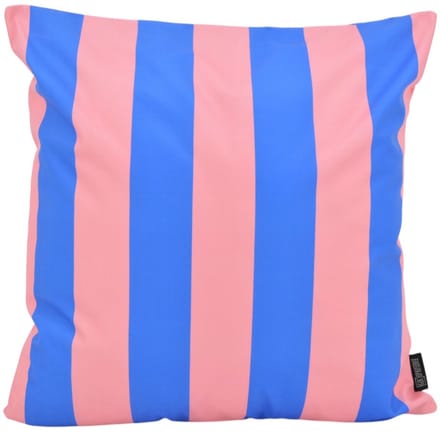 Gek op kussens! Sierkussen streep blauw/roze | 45 x 45 cm | katoen/polyester