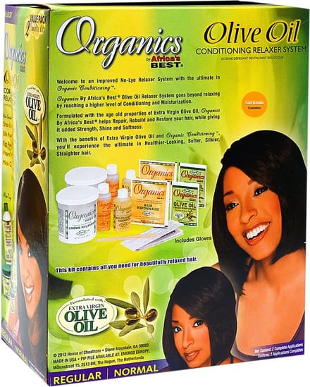AFRICA BEST -ORGANIC- OLIVE RELAXER KIT REGULAR DOUBLE