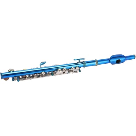 Piccolo Fluit Cupronikkel Blauw +E Toets Frans 6 Gaten Piccolo's Toetsinstrument voor Beginner blue