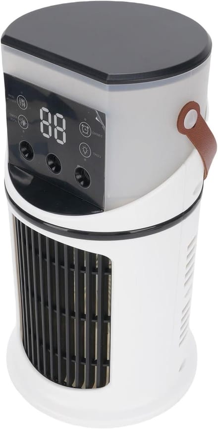 Draagbare Luchtkoeler - Mini Ventilator Luchtbevochtiger - Persoonlijke Verkoeling - 4-in-1 Functionaliteit - 500 ml Tank - Wit