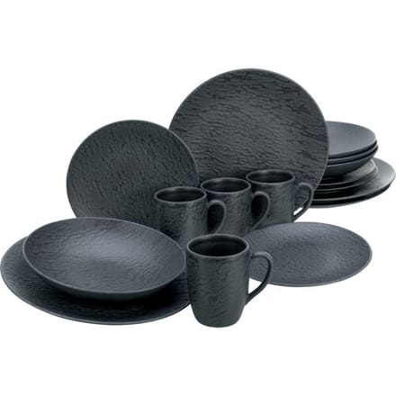 CREATABLE Serviesset Leisteen Black (16-delig combi-servies)