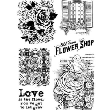 Siliconen stempel "Flower Shop"