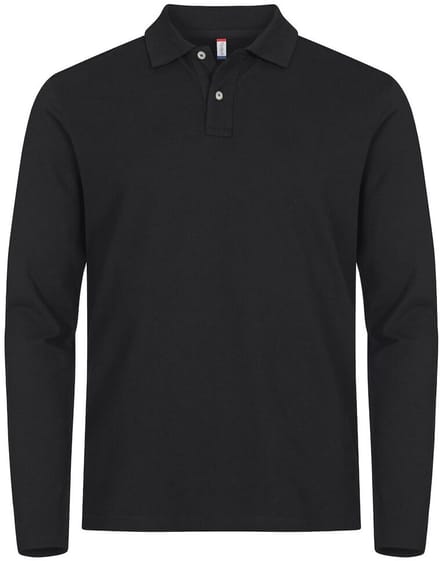 Clique Stretch Premium Polo L/S 028262 - Zwart - S