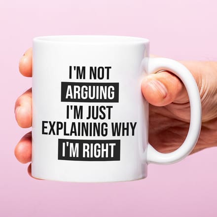 Mok I'm Not Arguing van Ditverzinjeniet.nl