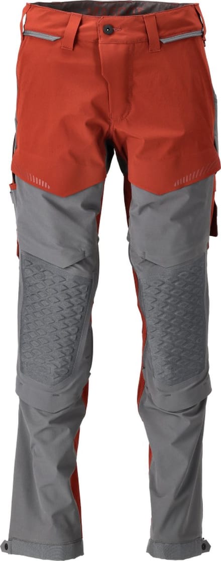 Mascot Customized Broek met kniezakken 22279-605 - herfstrood/steengrijs - C58 - 76