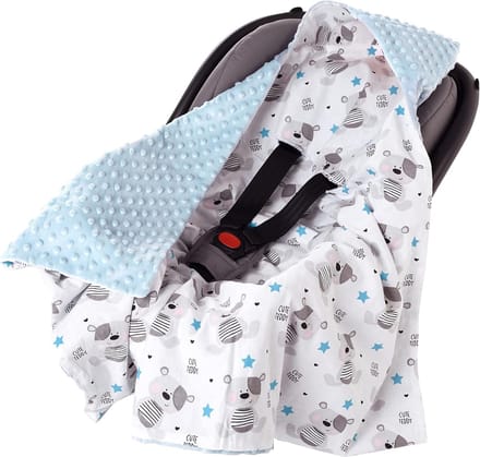 Dubbelzijdige Baby Swaddle Deken met Capuchon Katoen 85x85 cm Universeel