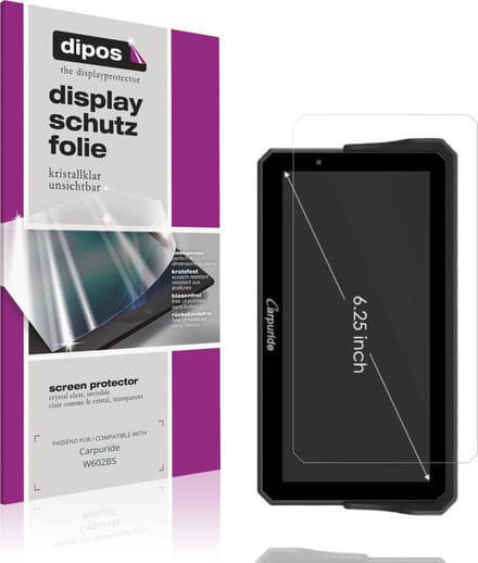 dipos – 2x Beschermfolie geschikt voor Carpuride W602BS | Krasbestendige & heldere Screenprotector Ultra-Thin