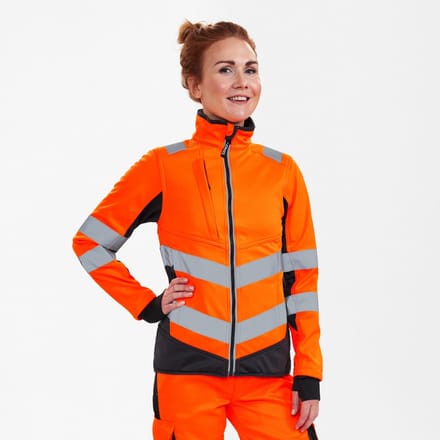 Engel Safety softshell jack voor dames 1156-237 - Hi-vis Orange / Anthracite Grey - XS
