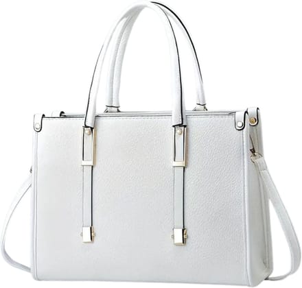 Livano Handtas Dames - Schoudertas - School - Shopper - Schooltas - Werktas - Wit