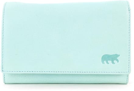 Bear Design Sweety Leren Overslagportemonnee - Jade