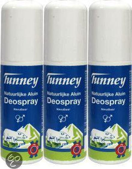 Tunney - Deodorant Vapo - 100 ml. - Navulbaar - Voordeelverpakking - 3 stuks!