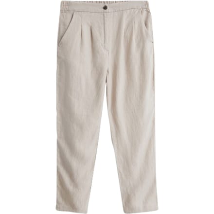 White Stuff Maddie 7/8 Linen Trouser  Grey Größe: 22 REGULAR | Straight Jeans Outlet | Damen | Weiß