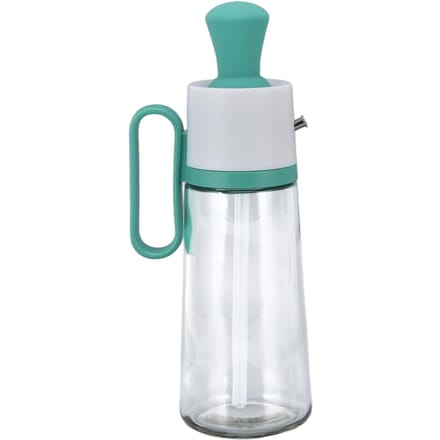 Oliekaraf 550ml Anti-lek Azijndispenser Capaciteit Zichtbaar Glanzende Oliedispenser met Schaal voor L(for 6.5-9kg) white