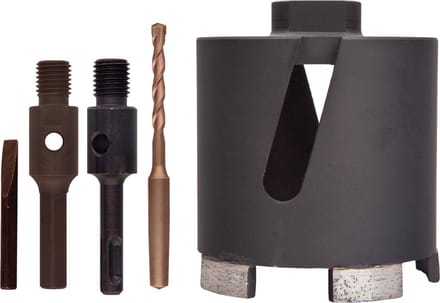 Perfectmate EPD0631 Dozenboor Diamant - 82 x 70mm - M16 - incl. adapters en centreerboor