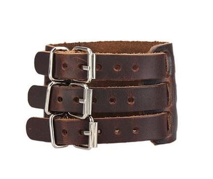 Extra Brede Armband - Leren Armband - Bruin