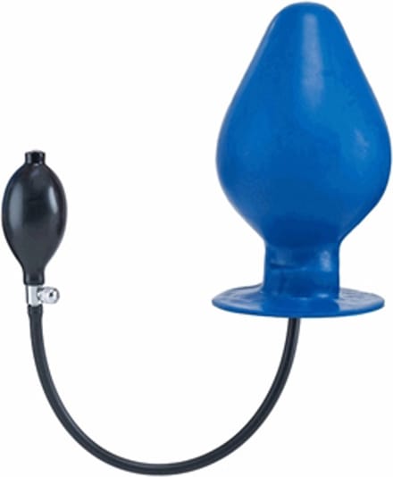 Opblaasbare vortex buttplug - blauw xl - 5 tot 12 cm