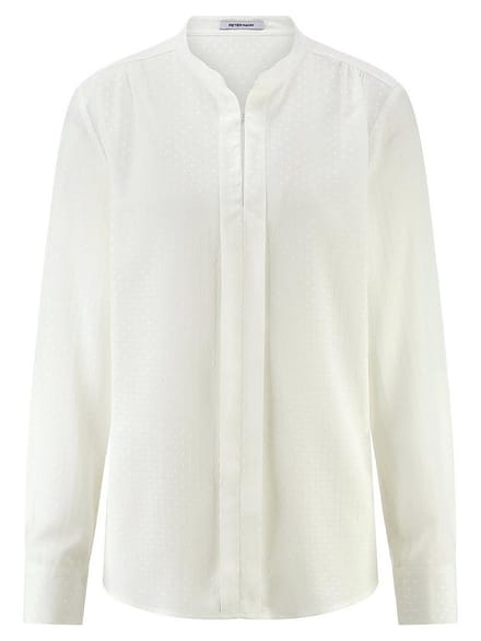 Blouse lange mouwen Van Peter Hahn wit