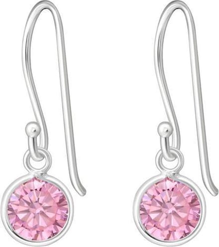 Montebello Oorbellen Bedia Pink - 925 Zilver E-Coating - ∅10mm - 20mm